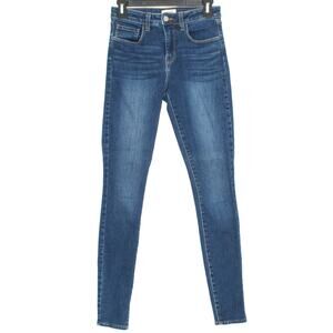 L'agence Womens Jeans Marguerite Skinny High Rise Zip Fly Blue Size 25 GK